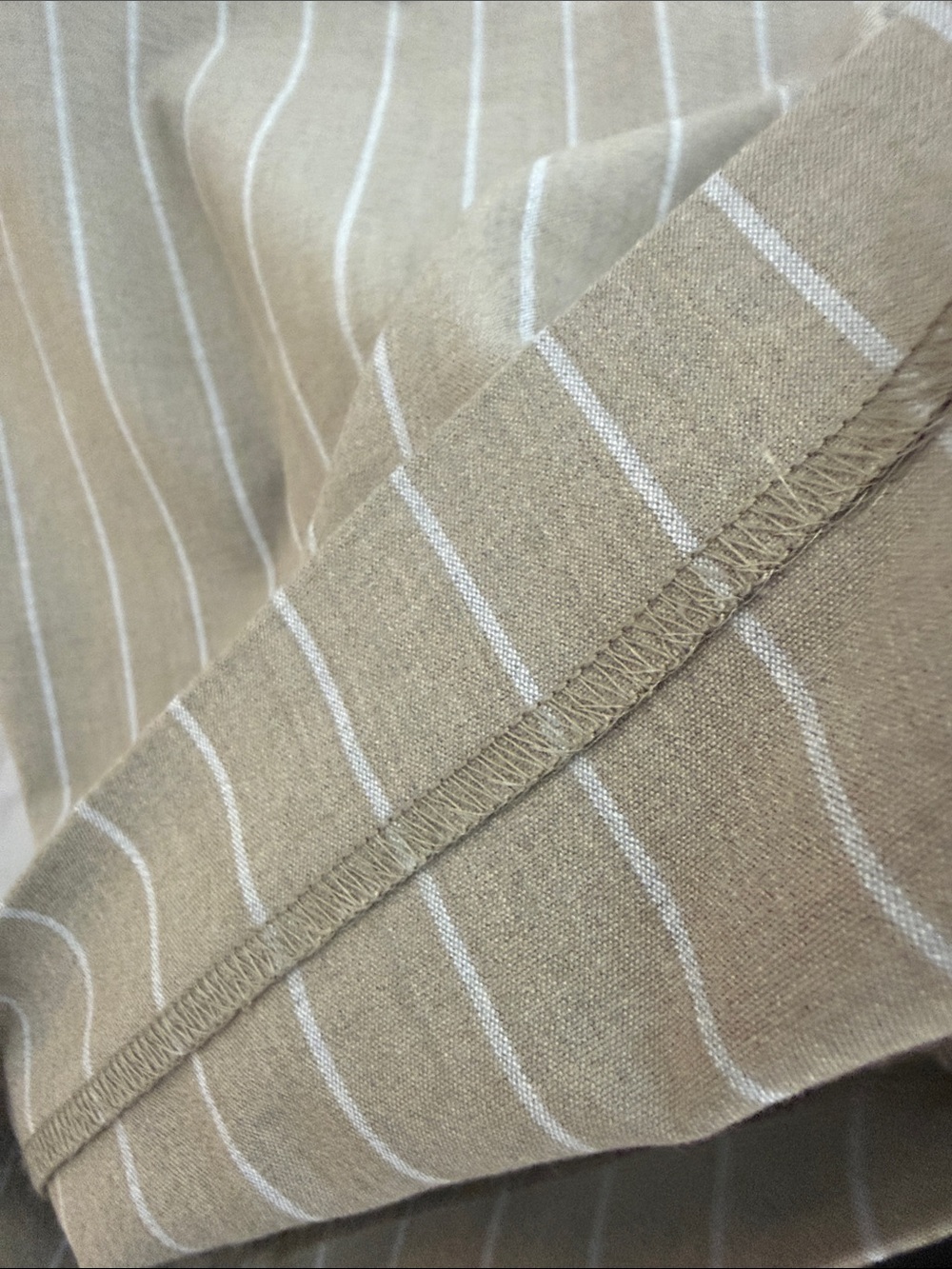 LOFT Versa Grey with Light Blue Pinstripe Wide-Leg Trousers. - Picture 4 of 5